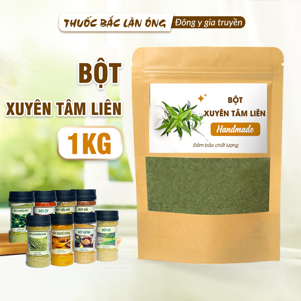 Bột thảo mộc xuyên tâm liên 1kg ( Bột xuyên tâm liên nguyên chất tăng cường hệ miễn d ịch)