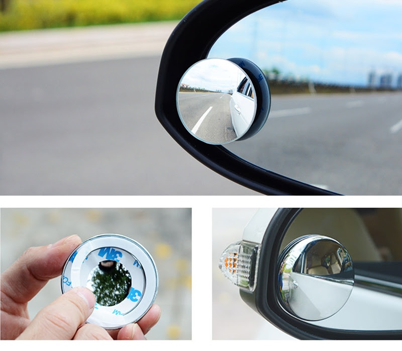 Cặp 2 Gương cầu lồi, Gương tròn cầu lồi 360 độ góc rộng gắn gương chiếu hậu ô tô,xe máy, gương cầu lồi cho xe ô tô, tiện lợi