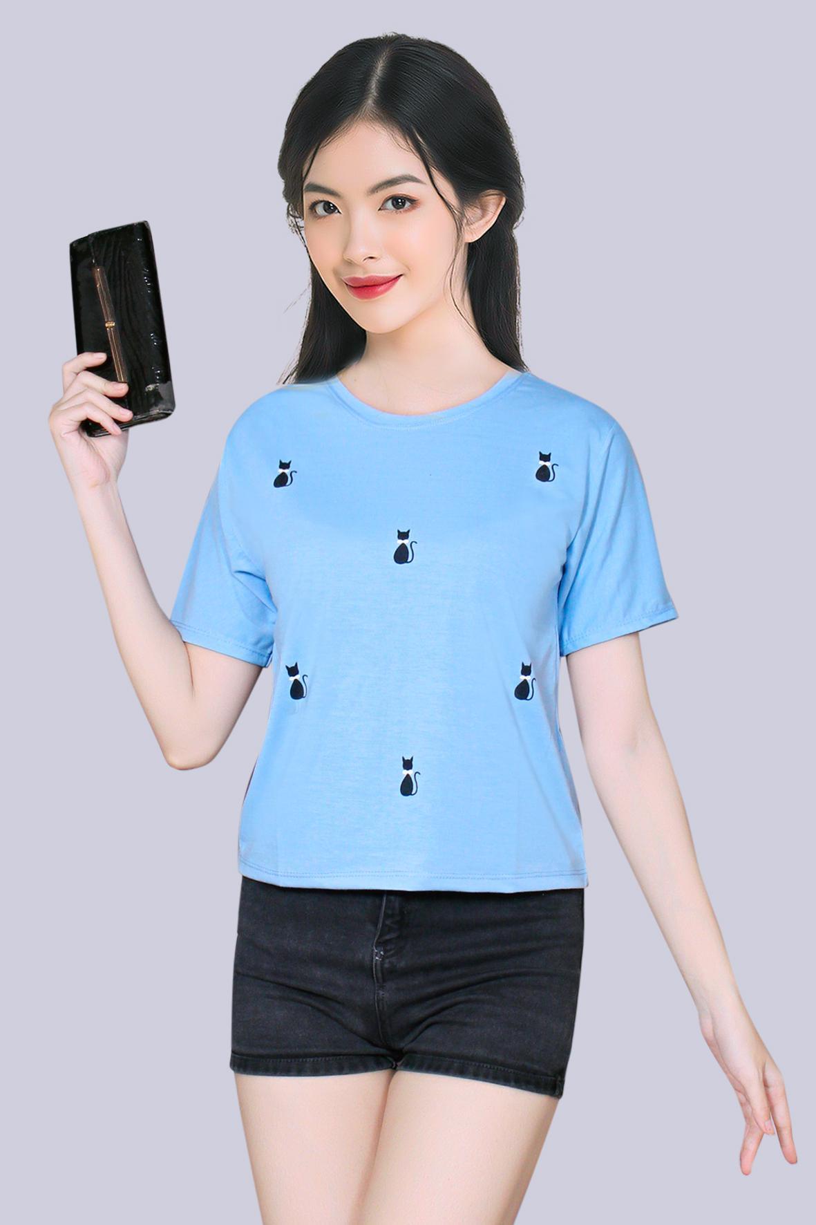 Áo Thun Nữ  Cổ Tròn Thời Trang Hàn Quốc- Sgr Ath02