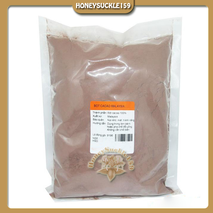 Bột cacao nguyên chất không đường Malaysia dùng pha chế,bột cacao nguyên chất không đường dùng pha sữa, trà sữa, làm bánh gói 500g