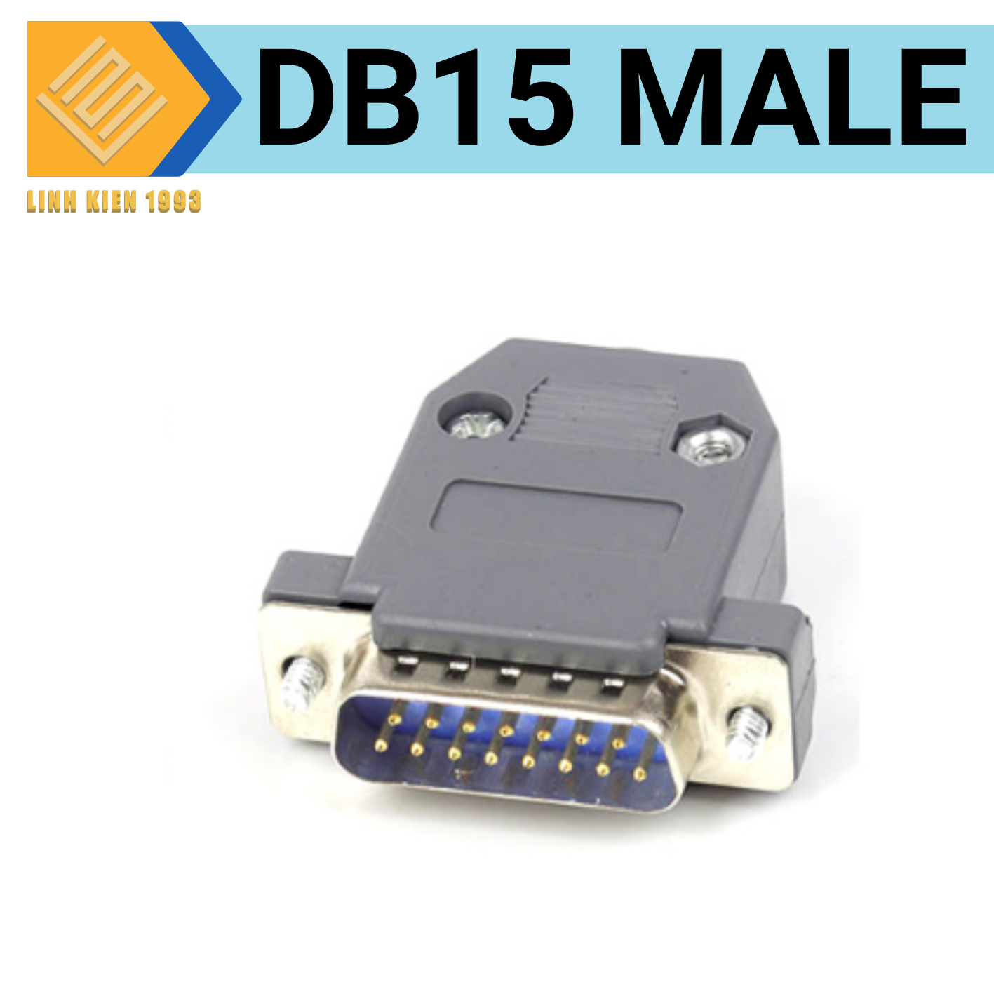 Đầu db15 cái có vỏ 2 hàng chân