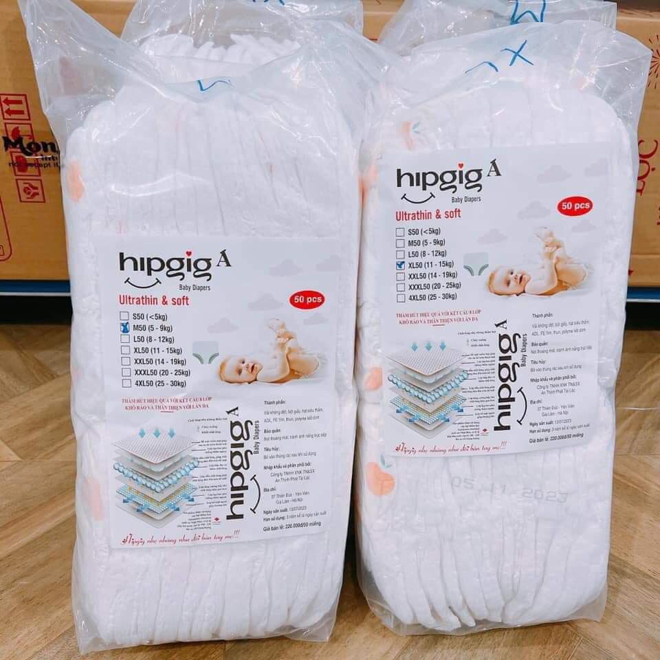 100 Miếng Bỉm Quần Hipgig A Loại 1