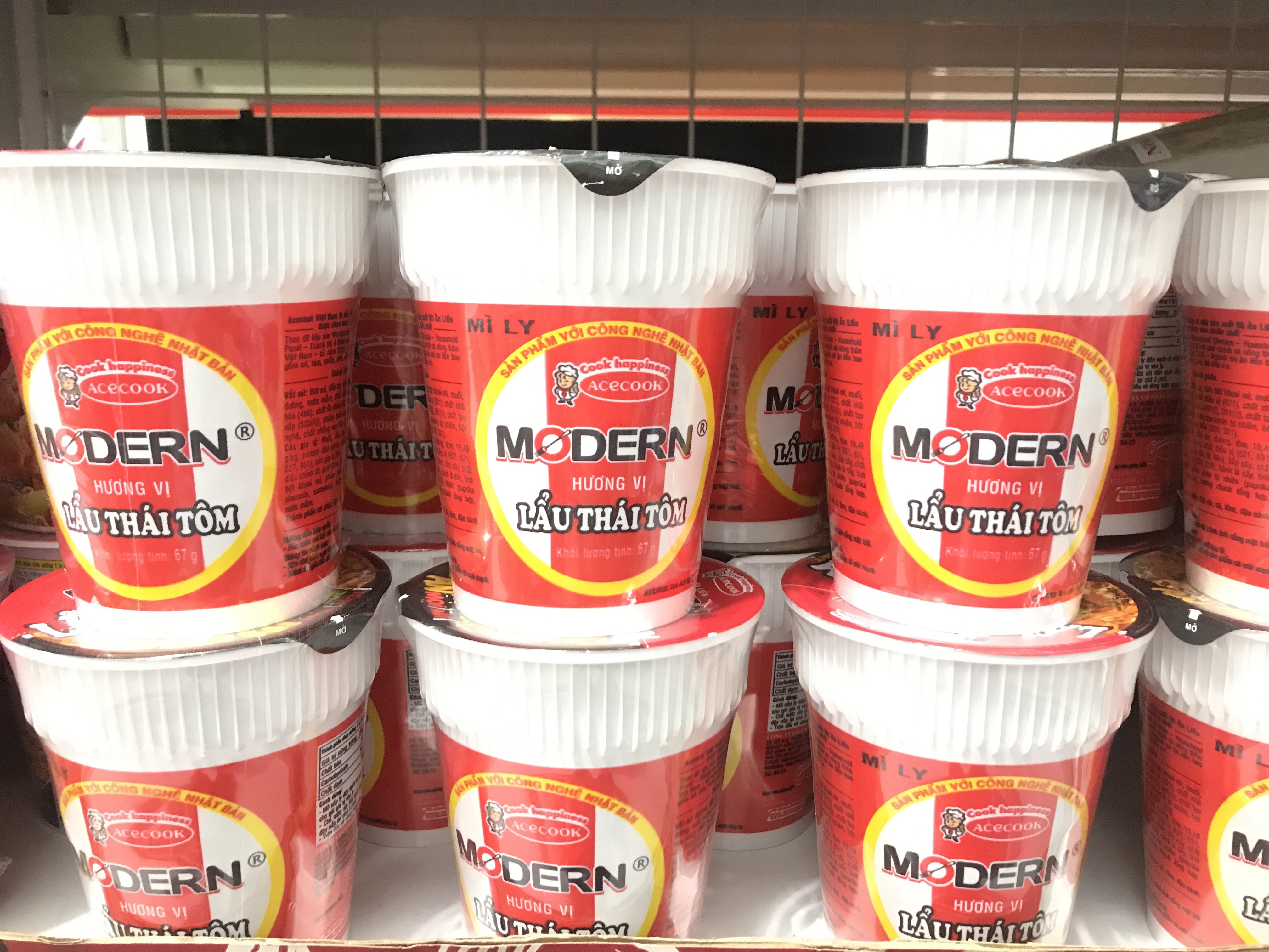 Mì Ly Lẩu Thái Tôm Chua Cay(Modern) Thùng 24x65g