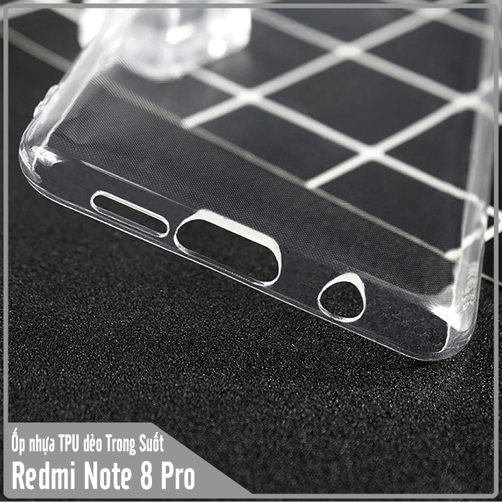Ốp lưng dành cho Xiaomi Redmi Note 8 PRO Silicone dẻo trong suốt