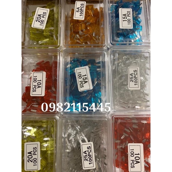Cầu chì xe máy 5a, 10a, 15a, 20a, 25a
