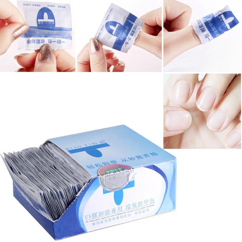 Hộp giấy bạc ủ phá gel/bột (một hộp 200 miếng giấy phá gel rất nhanh, an toàn)