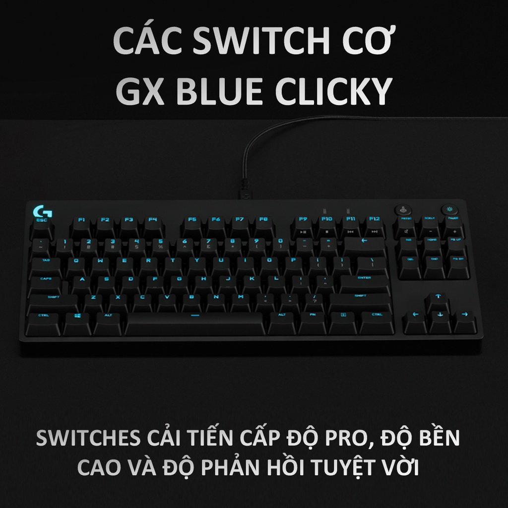 Bàn Phím Chơi Game Logitech PRO X TKL - BLACK