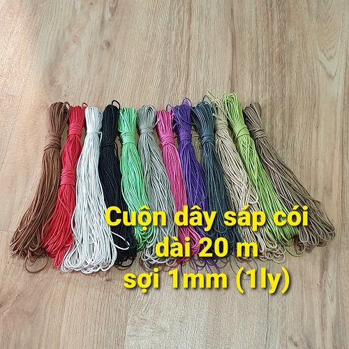[HCM]Bó Dây Cói Sáp Sợi 1mm Dài 20mét Nhiều Màu Trang Trí - Sáng Tạo Handmade