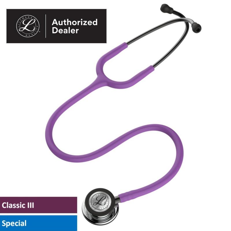 Ống nghe 3M Littmann Classic III, màu tím lavender, mặt gương, 27 inch, 5865