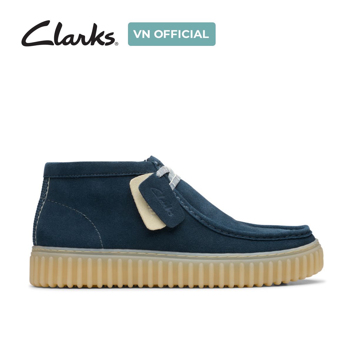Giày Bốt Da Lộn Nam Clarks - Torhill Hi