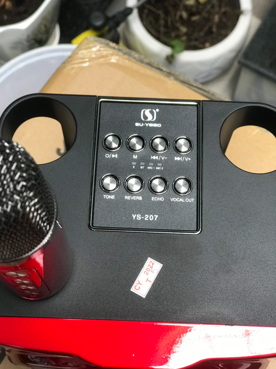 Loa Bluetooth Karaoke Su-Yord YS207 kèm 2 micro mẫu mới