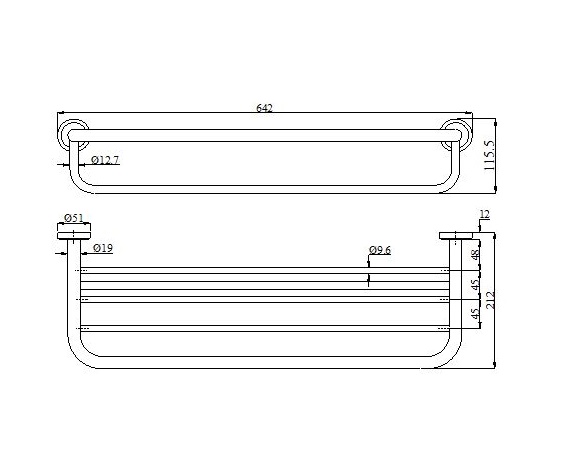 [HCM]Thanh máng khăn tầng BAO-BN 105 (INOX 304)