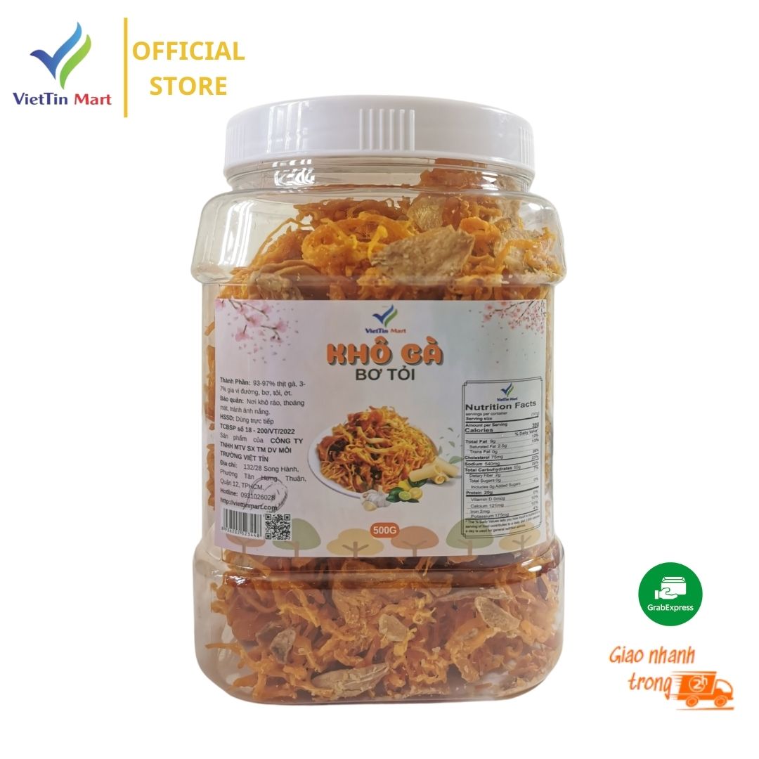 500g Khô gà bơ tỏi - Viettin Mart