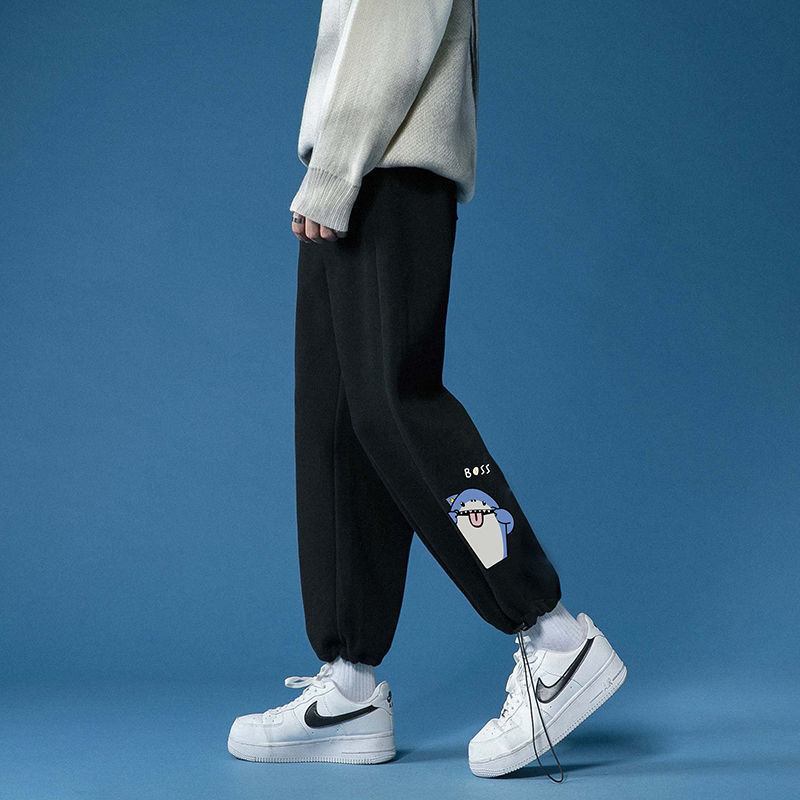 Quần Ống Rộng Culotes Có Dây Bo Ống Phối Hình Hoạt Hình Siêu Cá Tính Thời Trang FORHIMCS2 JOGGER NAM 9000088C