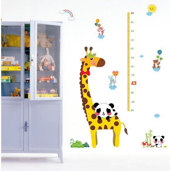 Decal dán tường đo chiều cao cho bé