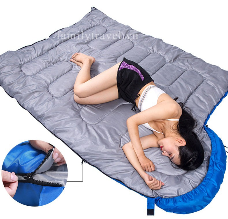 Túi ngủ văn phòng siêu ấm chất liệu cotton mềm mại; độ bền cao không thấm nước, kích thước 180 x 75 x 5cm