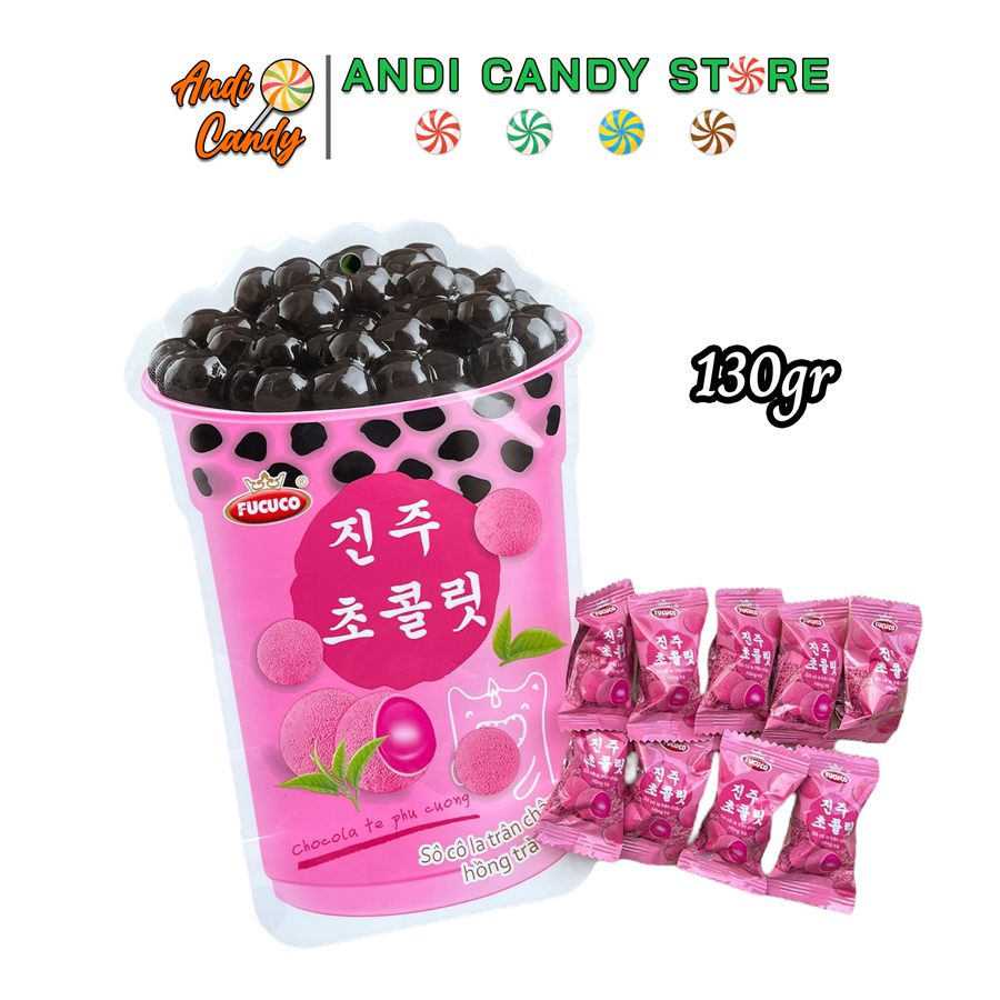 Kẹo Trà Sữa Trân Châu Đường Đen Phú Cường 130gr
