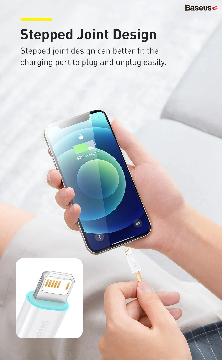 Cáp Sạc Nhanh Lightning Baseus Dynamic Series cho iPhone ( USB to Lightning, 2.4A Fast Charging Data Cable) 2M