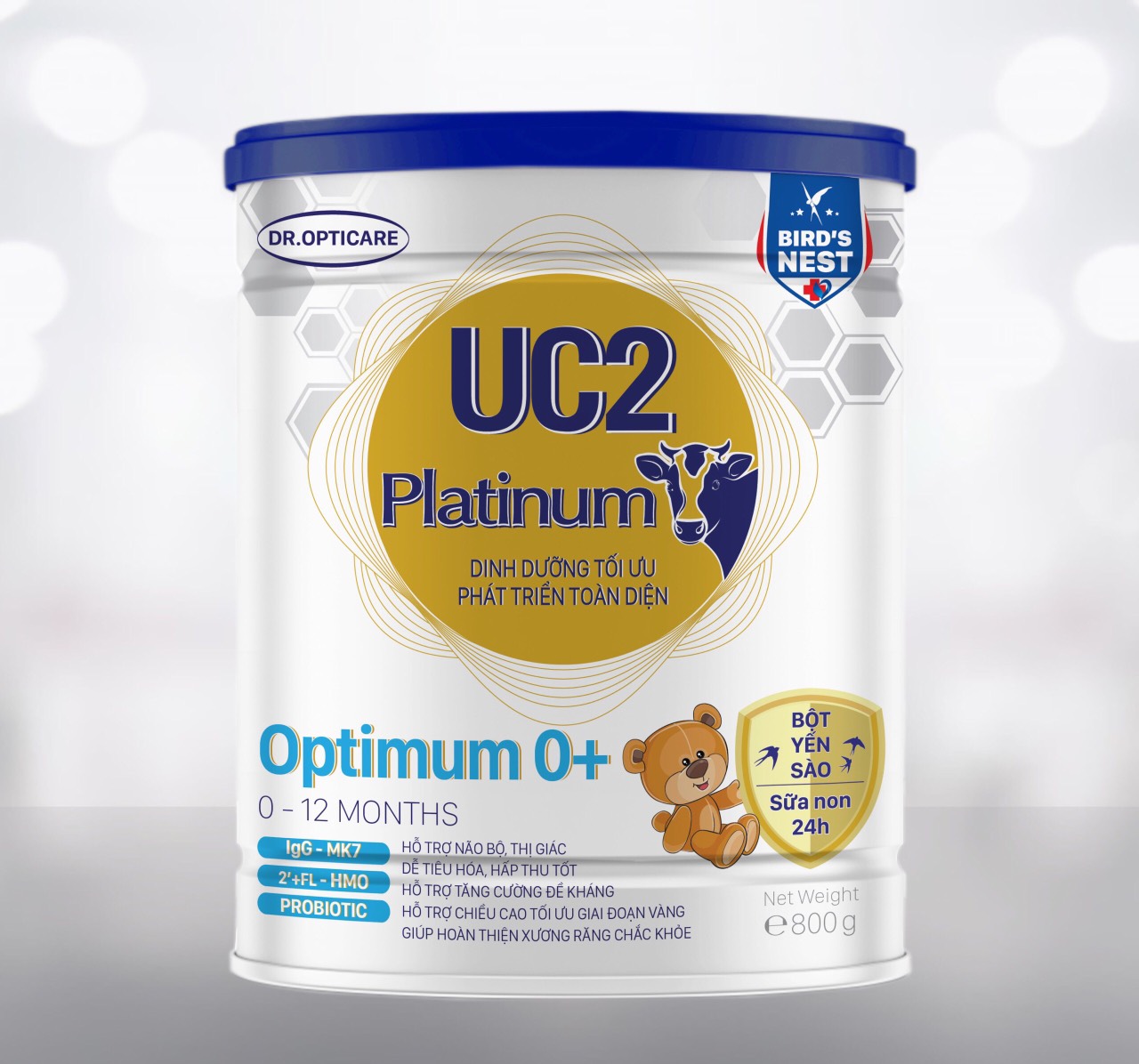 Sữa bột UC2 Platinum Optimum 0+ 800g (giúp bé phát triển toàn diện, dành cho trẻ từ 0-12 tháng tuổi) - FreeShip Max - LOHAMART