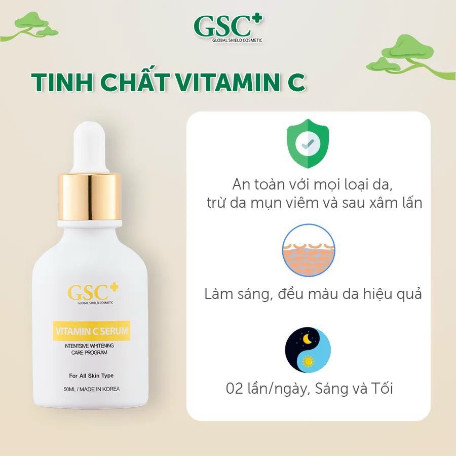 Tinh chất sáng da trị thâm gsc vitamin c serum
