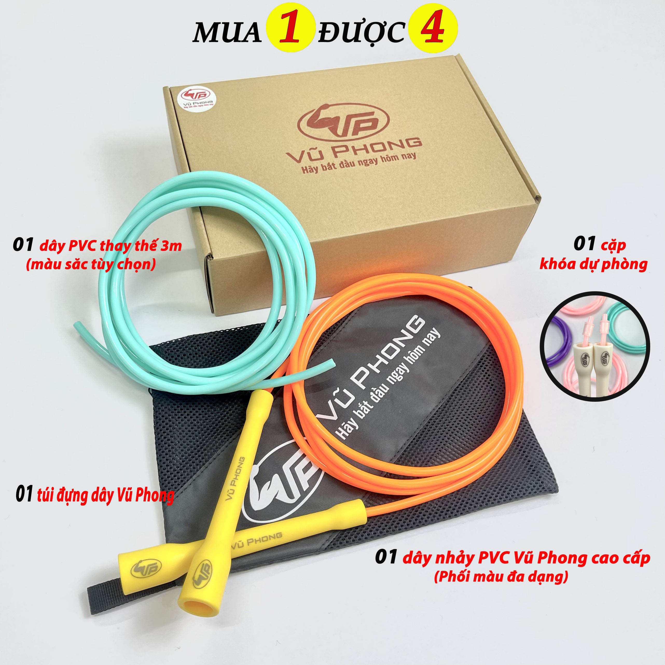Dây Nhảy Tốc Độ Vũ Phong - Chất Liệu PVC Cao Cấp