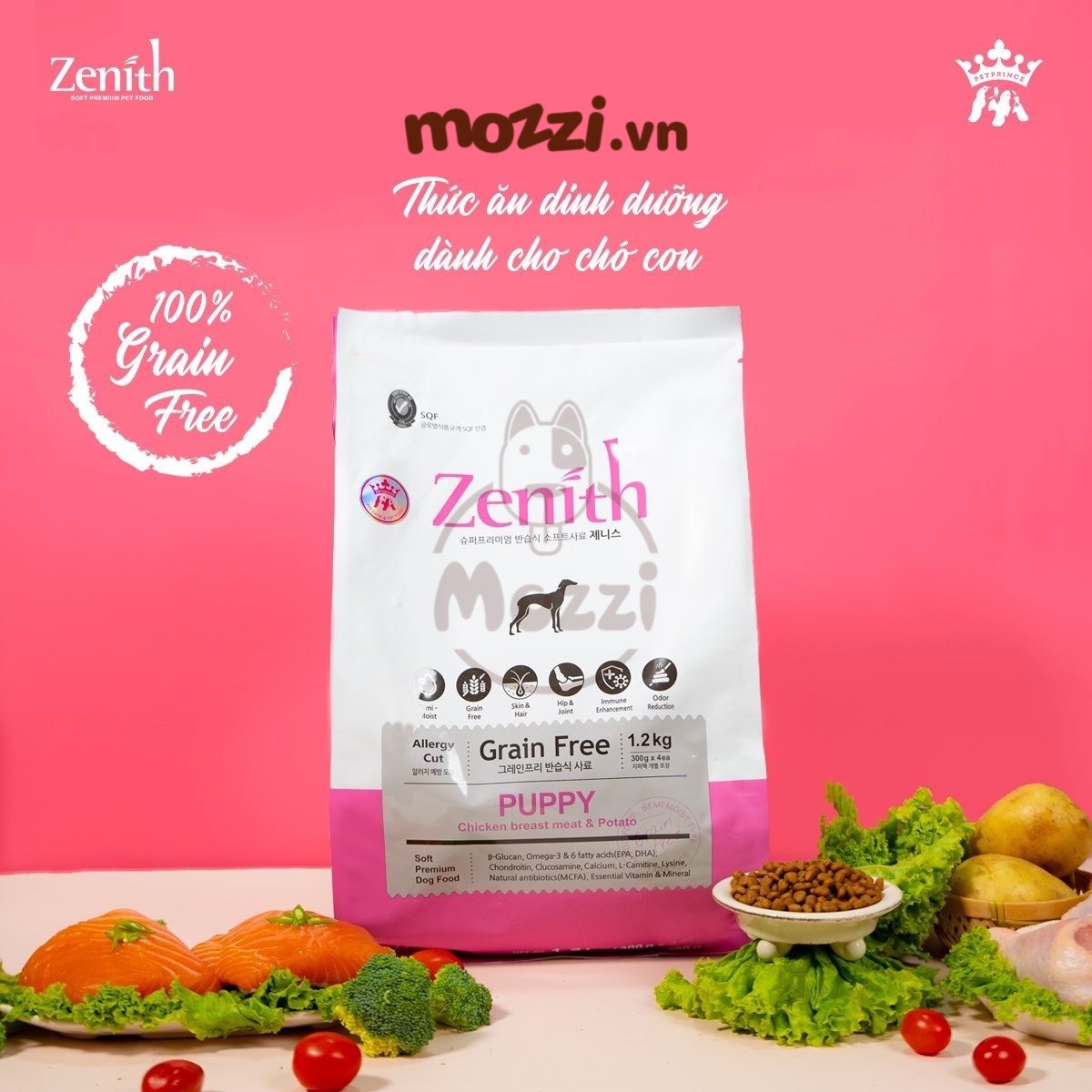 Thức ăn hạt mềm Zenith cho chó mèo