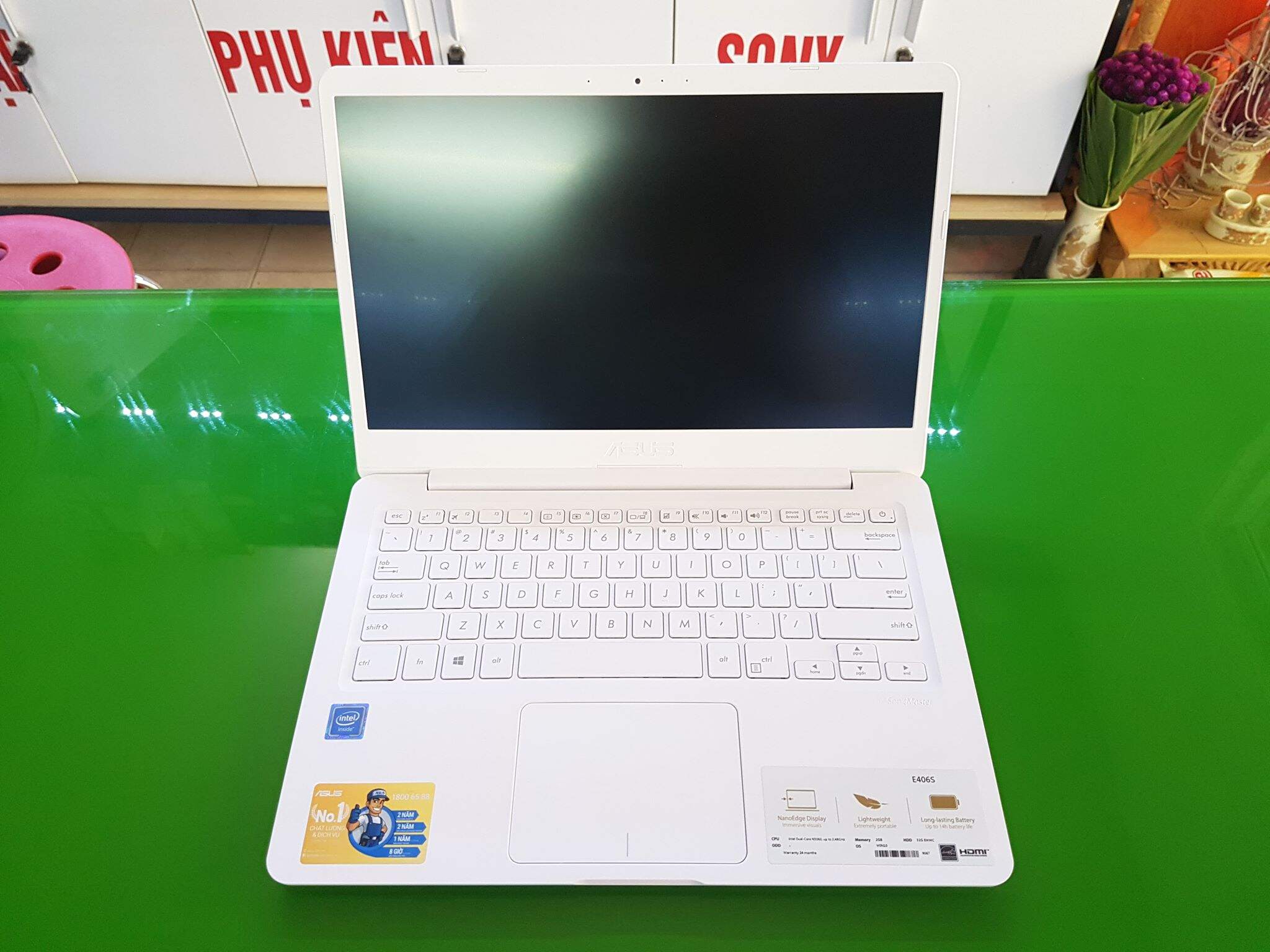 [Trả góp 0%]Asus E406s intel N3050 Ram 2G SSD 32G  14inch