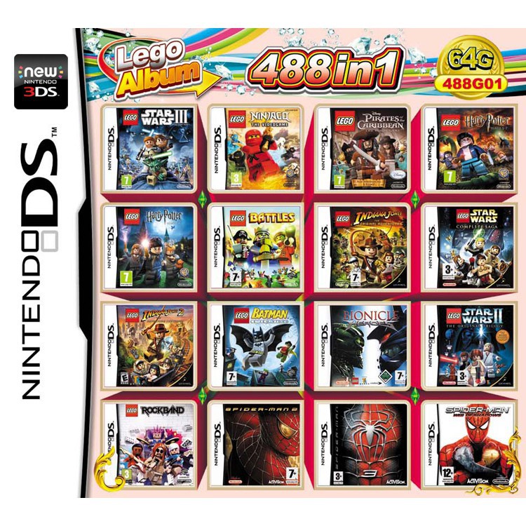 Bộ Thẻ Game Cổ Điển Cho Nintendo Ds 3ds