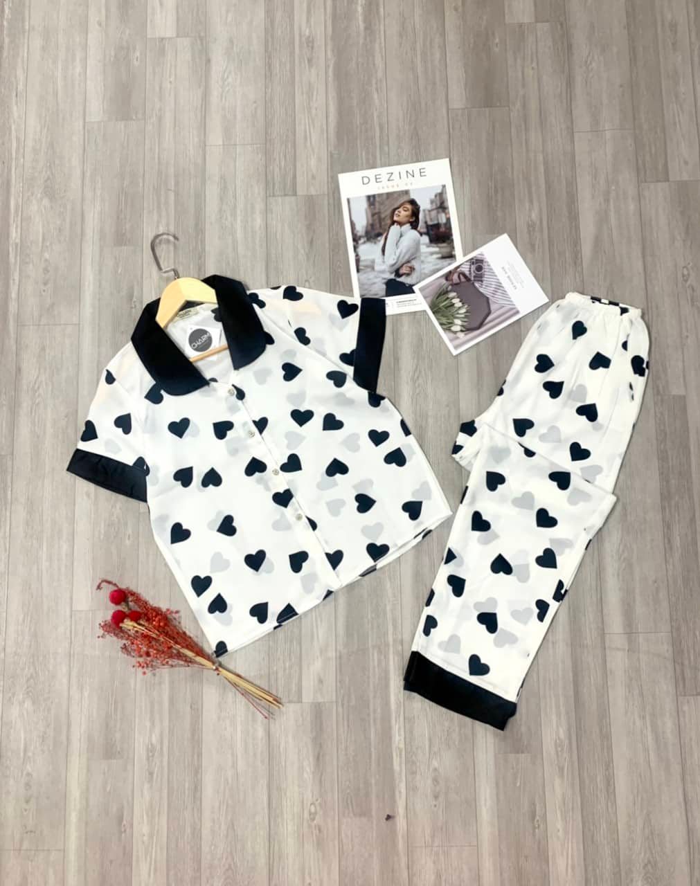 Pijama lụa mango tay dài 40-62kg
