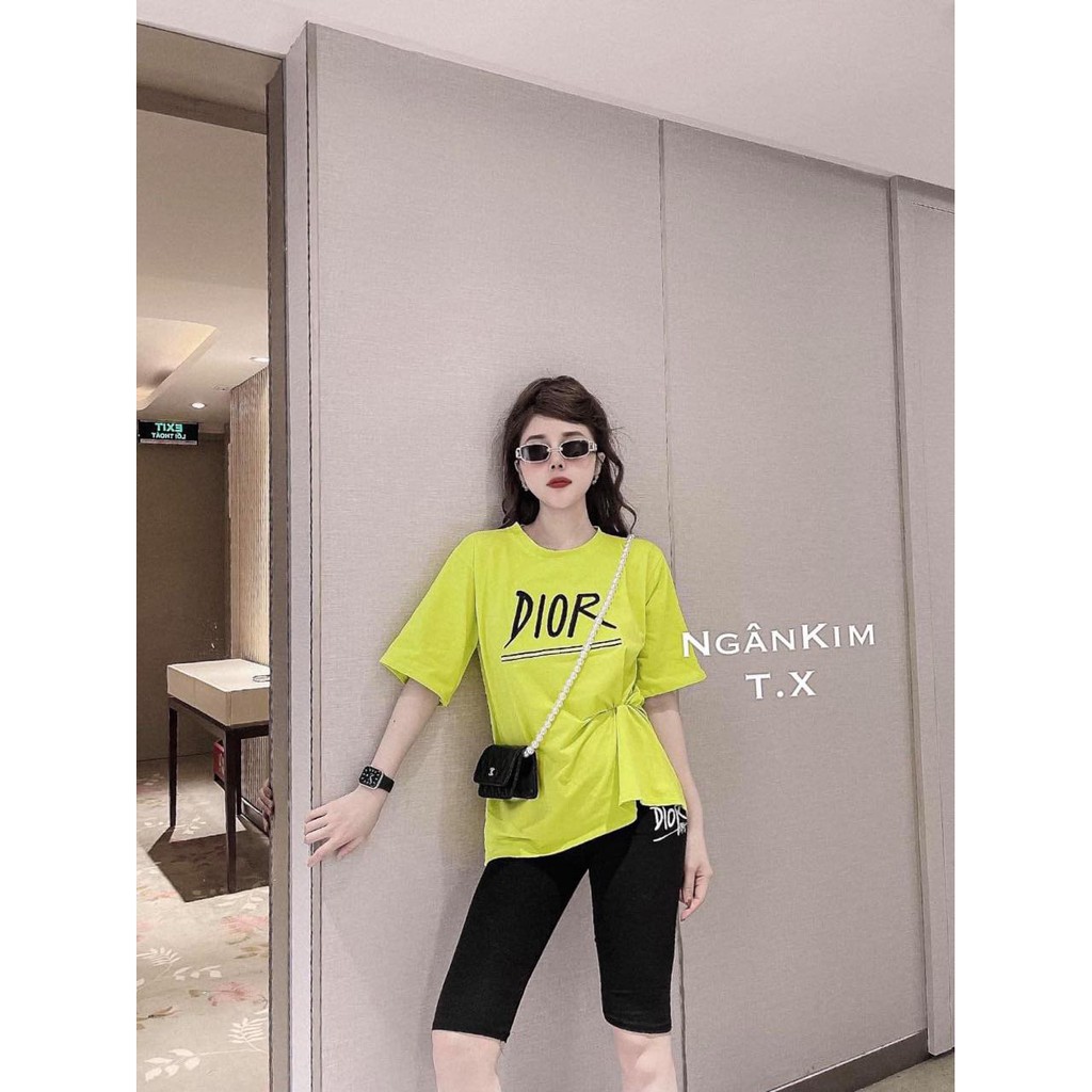 Sét áo phông Di or + quần legging lửng
