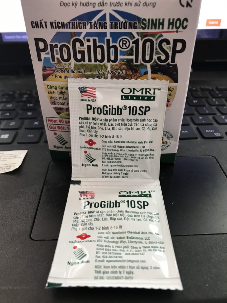 Phân bón lá PROGIBB 10SP GA3 MỸ 2 Gói 1g