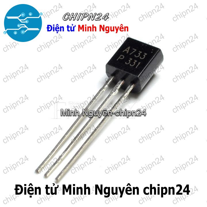 [25 con] (KT1) Transistor A733 TO-92 PNP 0.1A 60V (A733G 2SA733 733) - HH003935