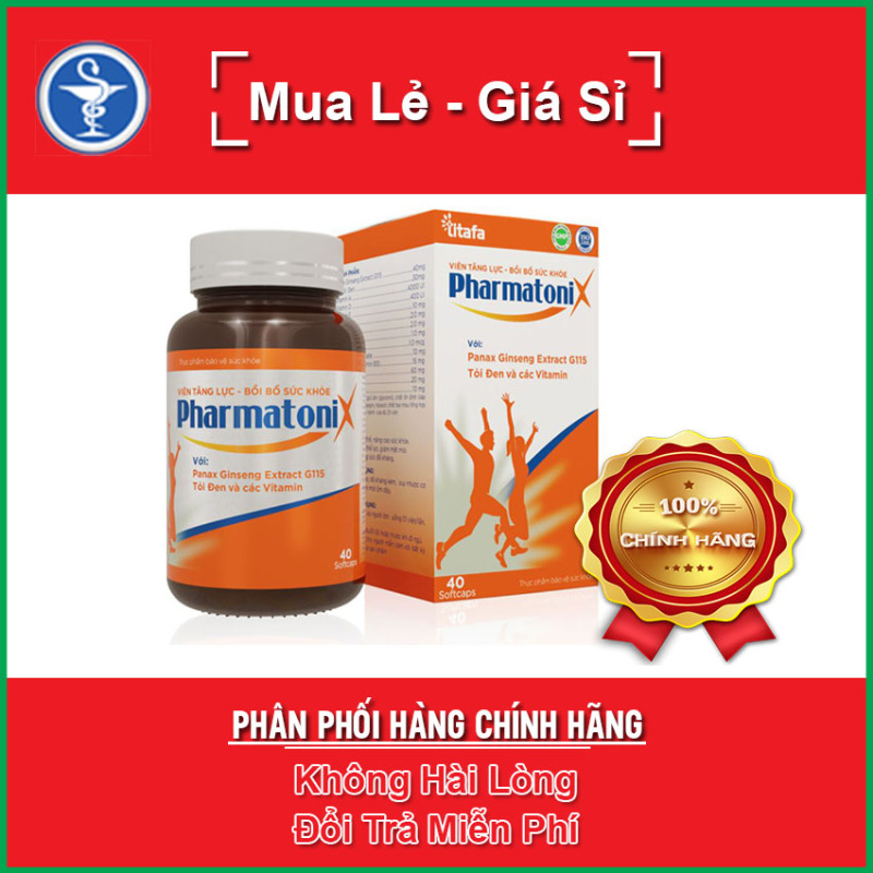 Pharmatoni - Giúp Bồi Bổ Sức Khỏe, Tăng Cường Thể Lực Hộp 40 Viên / Pharmatonix