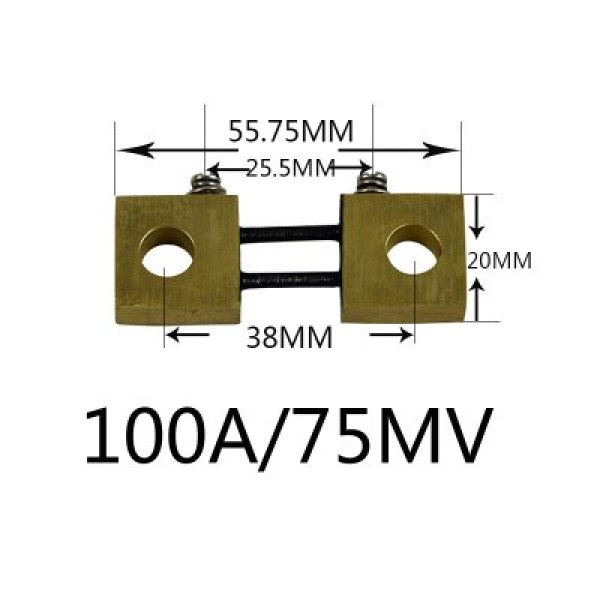 (1) Điện trở Shunt kim loại cho Đồng hồ đo bảng tương tự Khuếch đại dòng Điện DC 100A 75mV