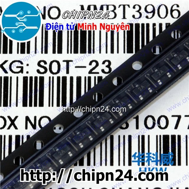 [25 con] (KX) Transistor Dán 2N3906 (2A) SOT-23 PNP 200mA 40V (SMD Dán) (N3906 3906)