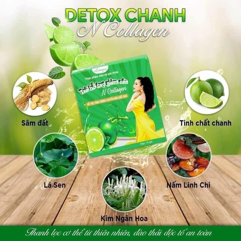 Trà giảm cân Detox chanh N-Collagen