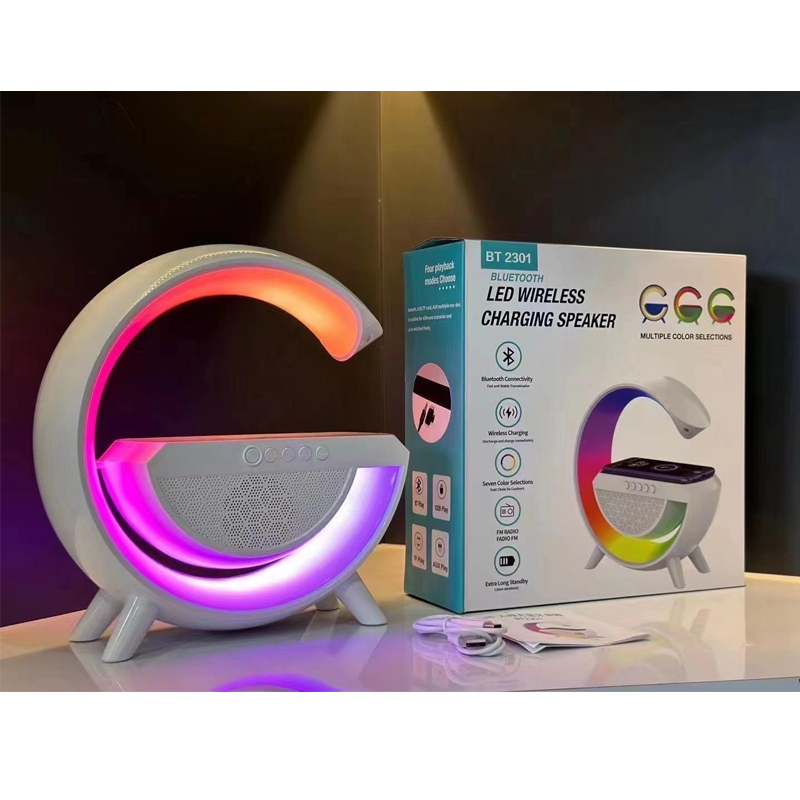 Loa Bluetooth chữ G led RGB, Sạc nhanh không dây, đèn nháy theo nhạc, thiết kế sang trọng, âm thanh sống động SF