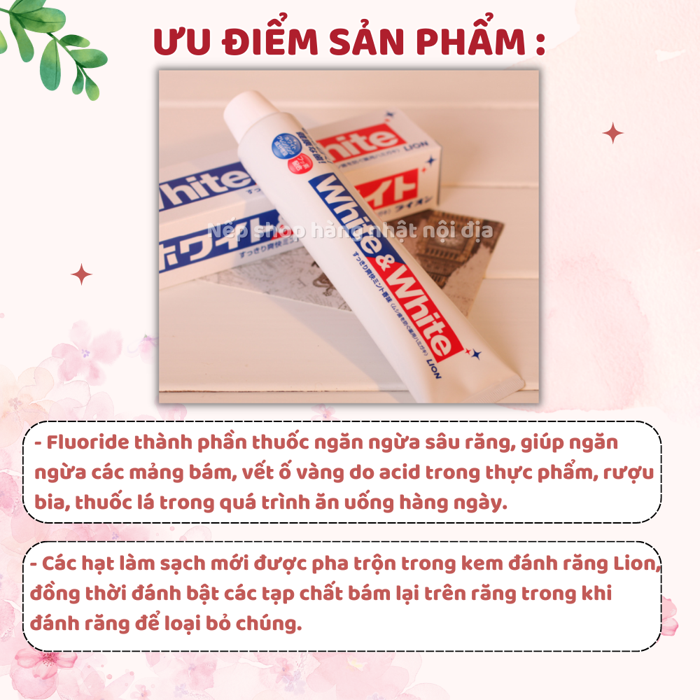 KEM ĐÁNH RĂNG LÀM TRẮNG RĂNG WHITE & WHITE