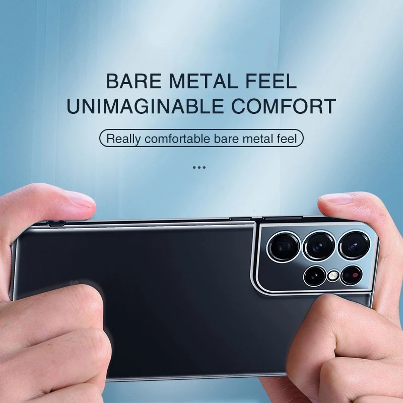 Ốp lưng TPU mềm trong suốt mạ viền Crom 6D sang trọng thích hợp cho SamSung S22 Ultra S22 Plus S22 S21 FE S21 ULTRA S21 PLUS S21 S20 Ultra S20 Plus S20