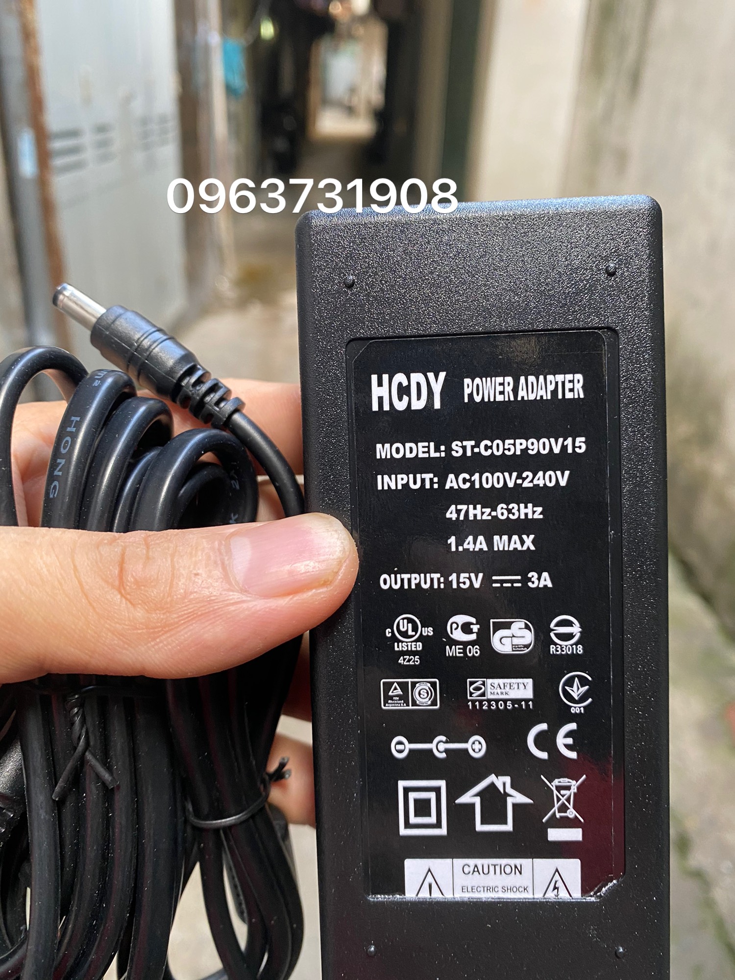 Cục nguồn 15V 3A hàng nguyên bản cao cấp
