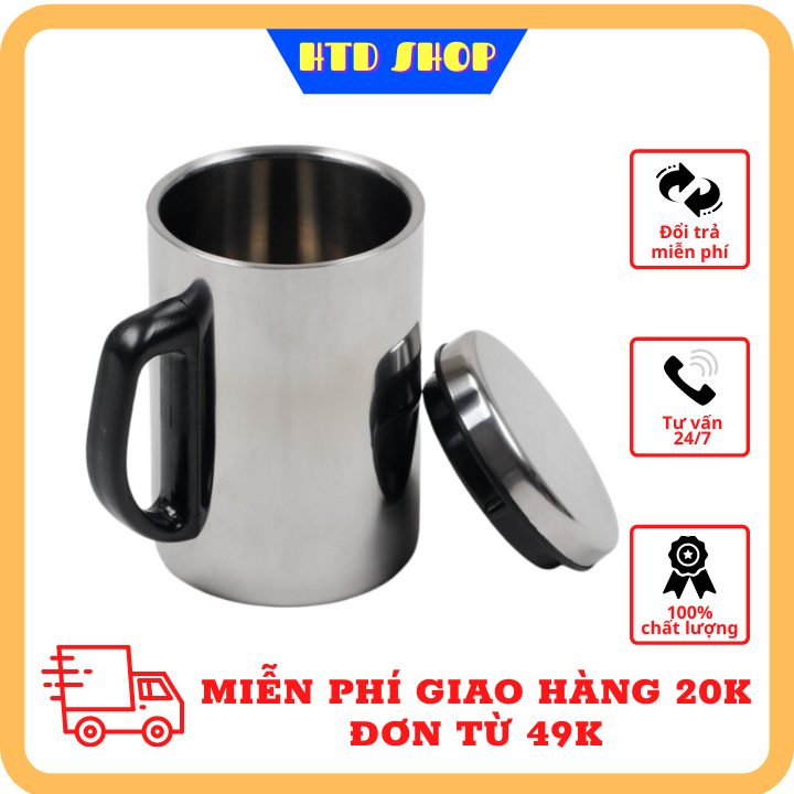 Ca giữ nhiệt có nắp 500ml inox , ly giữ nhiệt có nắp đậy kín 2 lớp giữ nhiệt