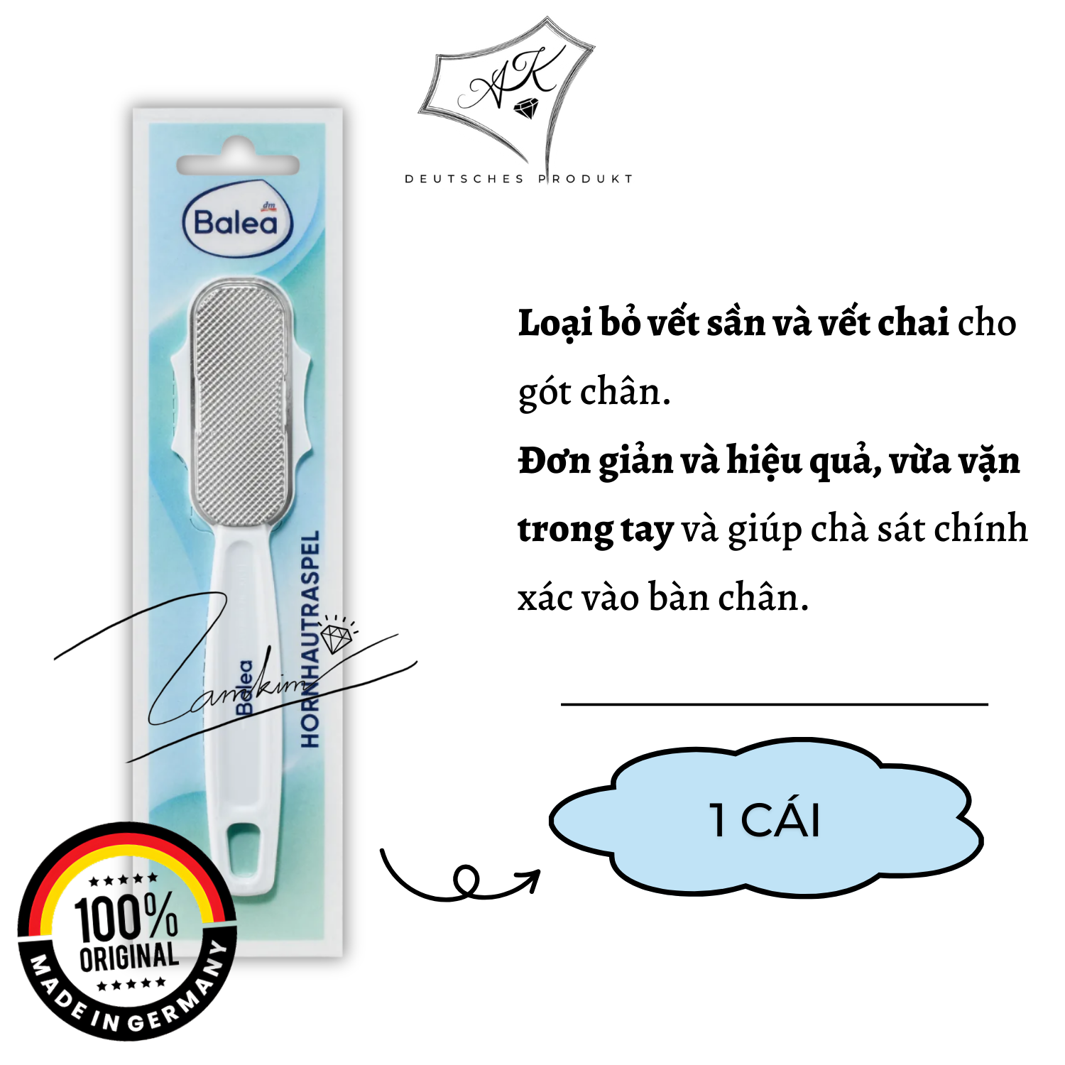 [ Hàng Đức ] Dụng cụ chà gót chân - Balea hàng nội địa Đức