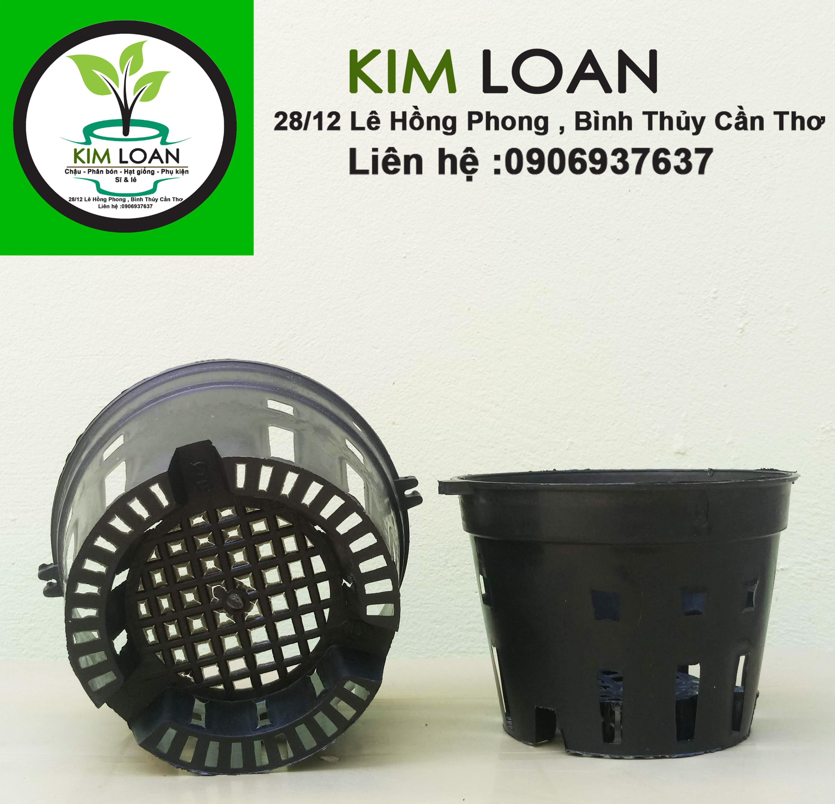 Combo 20 chậu lan nhựa đen phi 21 21x15cm
