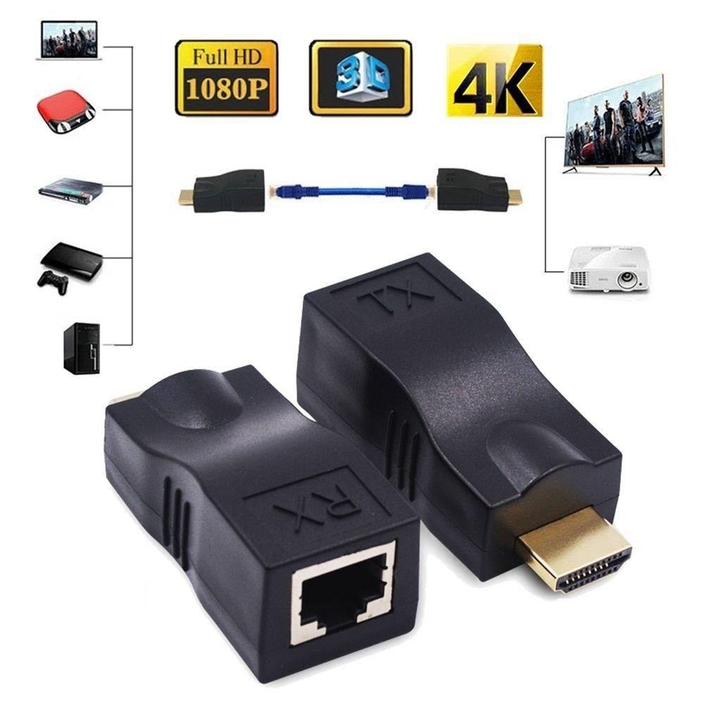 [HCM]Bộ nối dài HDMI ra LAN 30m chuẩn 4K (4K HD EXTENDER 30M)