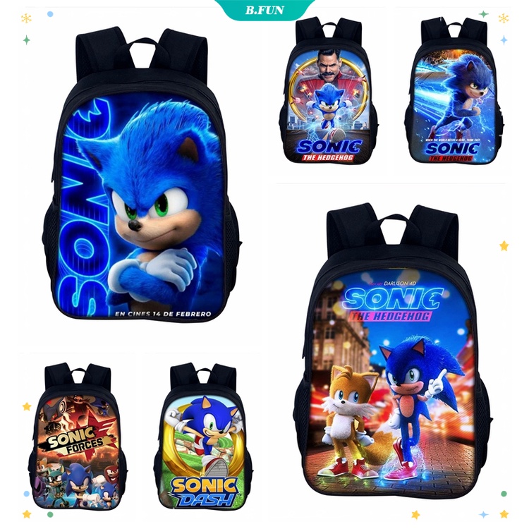 Ba Lô Đi Học Hình Nhím Sonic 3D Dễ Thương Cho Bé