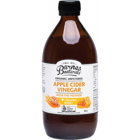Giấm Táo Mật Ong Hữu Cơ, Có Giấm Cái, Organic Unfiltered Apple Cider Vinegar, with The Mother & Honey