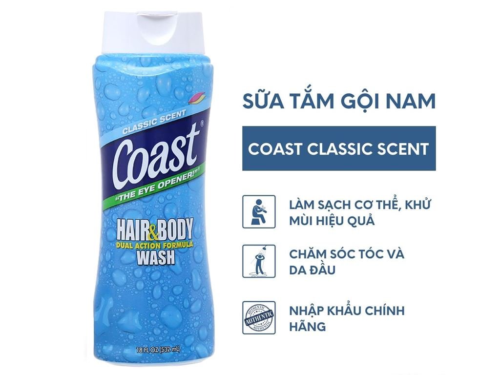 Sữa Tắm Gội Classic Scent Coast 532Ml