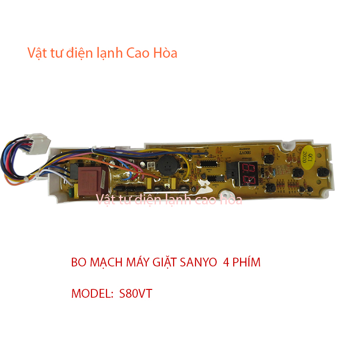Bo mạch máy giặt sanyo 4 phím bấm s80vt
