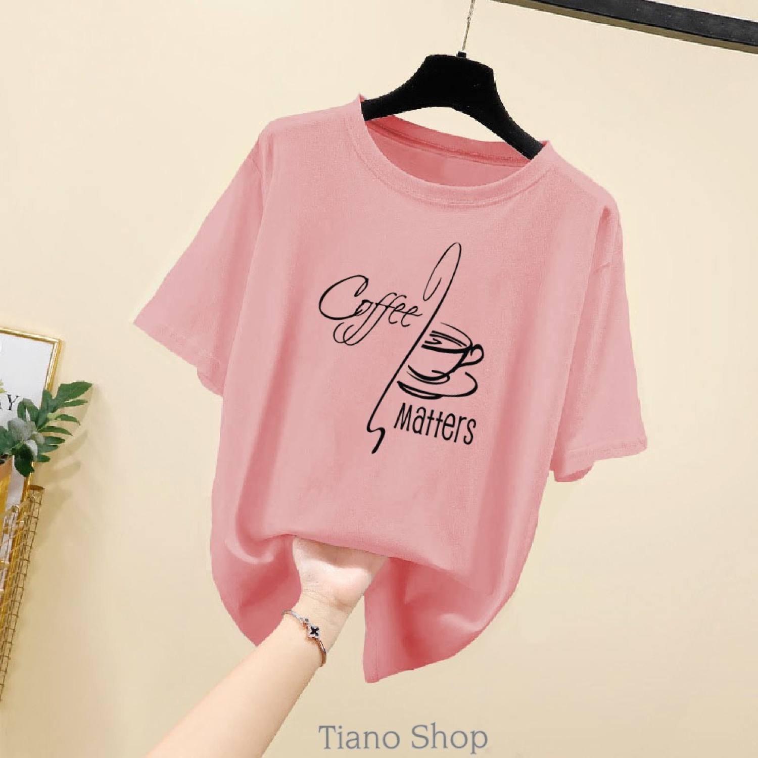 Áo Thun Nữ In Hình COFFEE MATTERS Phong Cách Hàn Quốc TIA-078 Vải Dày Mịn- Tiano Shop