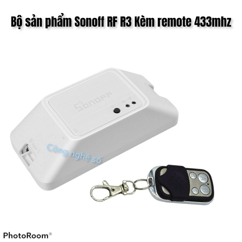 Sonoff basic RF R3 công tắc Wifi điều khiển qua điện thoại có tích hợp sử dụng remote